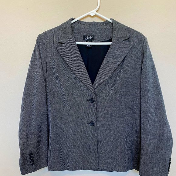 Raefella Ladies Blazer / Jacket Gray and Black Size 12 - Picture 1 of 5